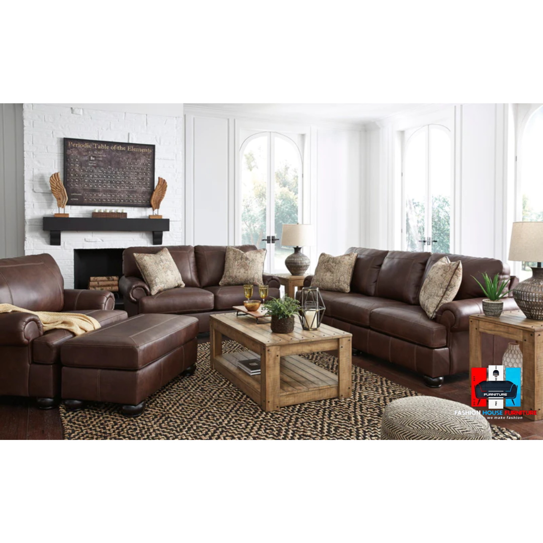 Fashionluxe Beamerton Vintage Leather Living Room Set